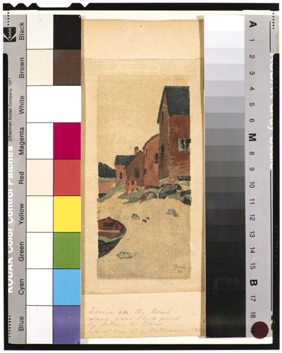 Una giornata grigia (case su una spiaggia), c.1895 da Arthur Wesley Dow